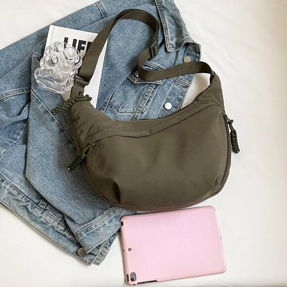 Nylon Crossbody Bag for Women Tote Pockets Adjustable Shoulder Travel Purse - Picture 4 of 9